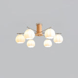 Modern Flower Buds Flush Mount Ceiling Light with Floral Glass Shades