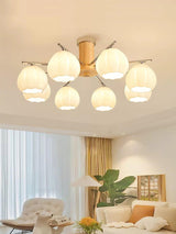 Modern Flower Buds Flush Mount Ceiling Light with Floral Glass Shades