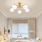 Modern Flower Buds Flush Mount Ceiling Light with Floral Glass Shades