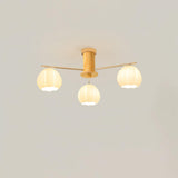 Modern Flower Buds Flush Mount Ceiling Light with Floral Glass Shades