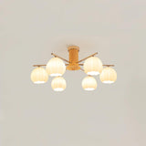 Modern Flower Buds Flush Mount Ceiling Light with Floral Glass Shades