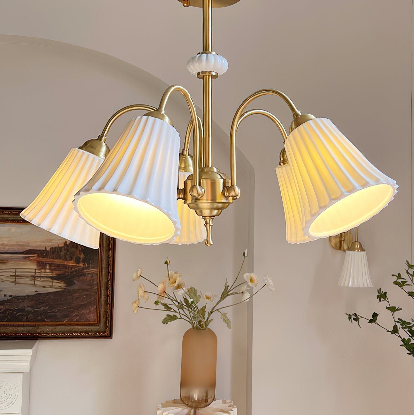 modern-ceramic-flower-cup-chandelier-with-brass-finish-elegant-pendant-ceiling-lighting