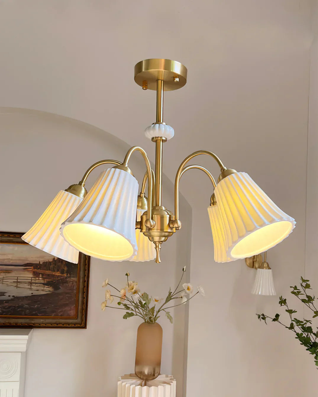 modern-ceramic-flower-cup-chandelier-with-brass-finish-elegant-pendant-ceiling-lighting