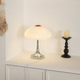 Modern Flower Petal Glass Table Lamp Contemporary Chrome Accent Light for Bedroom and Living Room