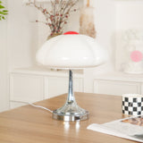 Modern Flower Petal Glass Table Lamp Contemporary Chrome Accent Light for Bedroom and Living Room