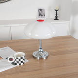 Modern Flower Petal Glass Table Lamp Contemporary Chrome Accent Light for Bedroom and Living Room