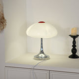 Modern Flower Petal Glass Table Lamp Contemporary Chrome Accent Light for Bedroom and Living Room