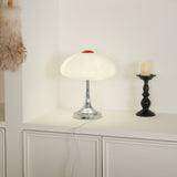 Modern Flower Petal Glass Table Lamp Contemporary Chrome Accent Light for Bedroom and Living Room
