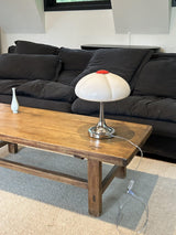 Modern Flower Petal Glass Table Lamp Contemporary Chrome Accent Light for Bedroom and Living Room