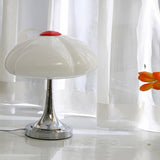 Modern Flower Petal Glass Table Lamp Contemporary Chrome Accent Light for Bedroom and Living Room