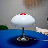 Modern Flower Petal Glass Table Lamp Contemporary Chrome Accent Light for Bedroom and Living Room