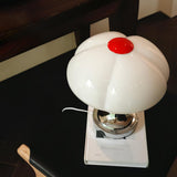 Modern Flower Petal Glass Table Lamp Contemporary Chrome Accent Light for Bedroom and Living Room