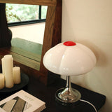 Modern Flower Petal Glass Table Lamp Contemporary Chrome Accent Light for Bedroom and Living Room