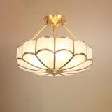 Modern Flower Shape Frosted Glass Flush Mount Light for Bedrooms and Hallways