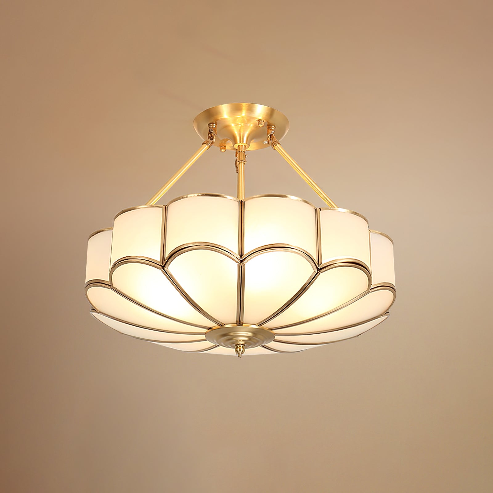 Modern Flower Shape Frosted Glass Flush Mount Light for Bedrooms and Hallways