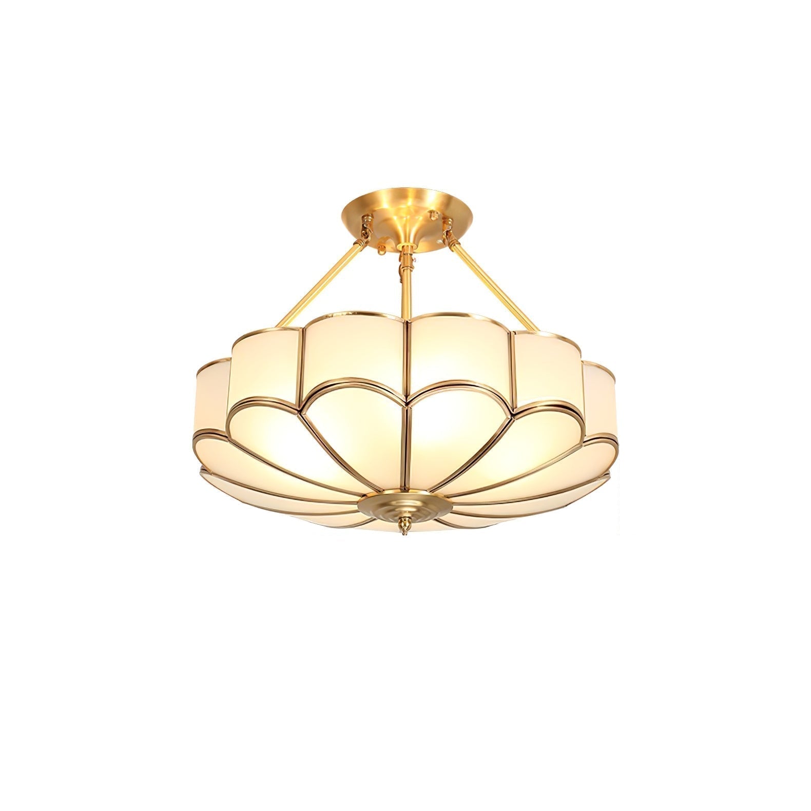 Modern Flower Shape Frosted Glass Flush Mount Light for Bedrooms and Hallways