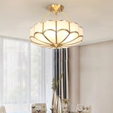 Modern Flower Shape Frosted Glass Flush Mount Light for Bedrooms and Hallways