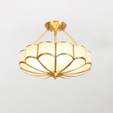 Modern Flower Shape Frosted Glass Flush Mount Light for Bedrooms and Hallways