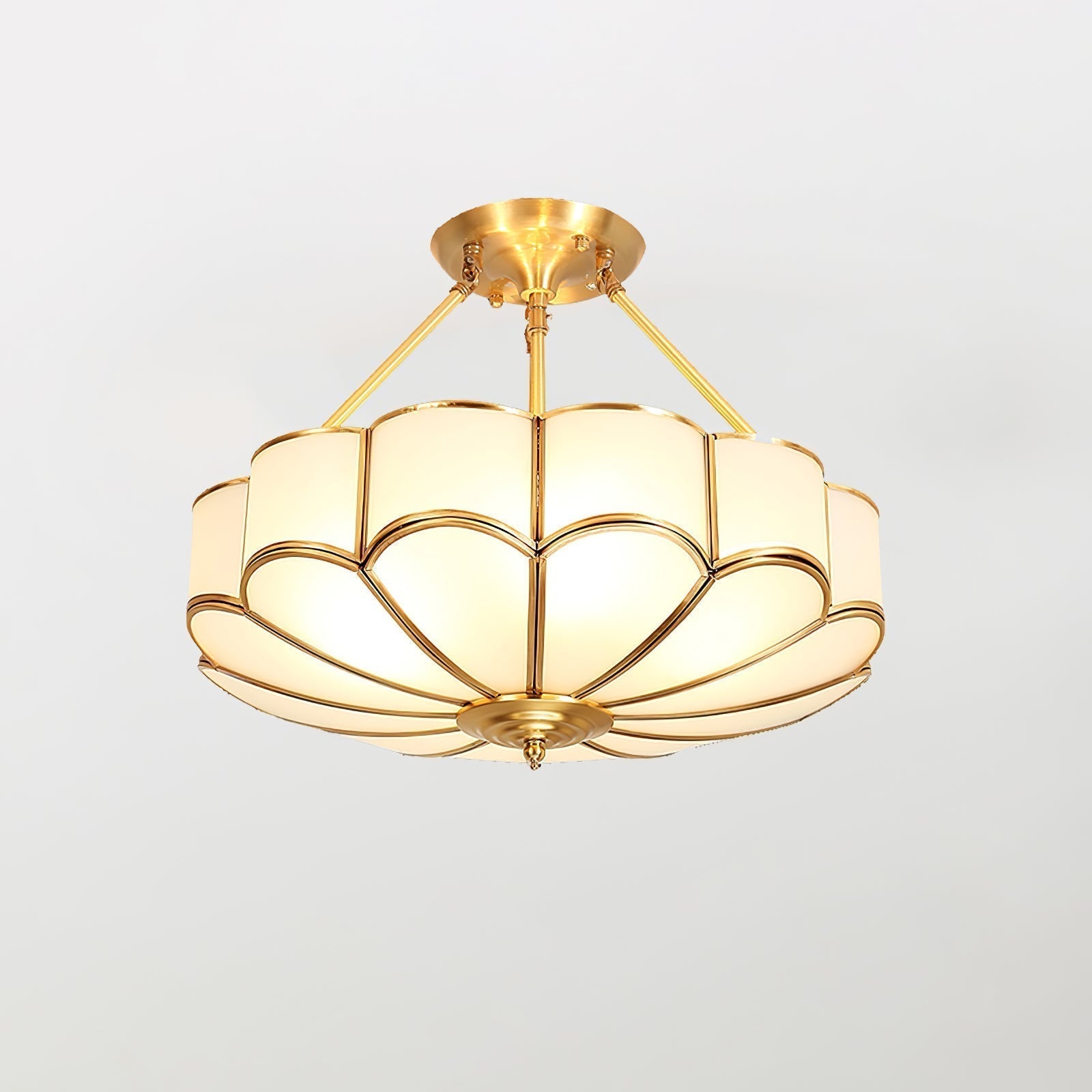 Modern Flower Shape Frosted Glass Flush Mount Light for Bedrooms and Hallways