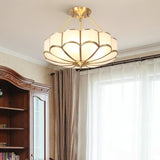 Modern Flower Shape Frosted Glass Flush Mount Light for Bedrooms and Hallways