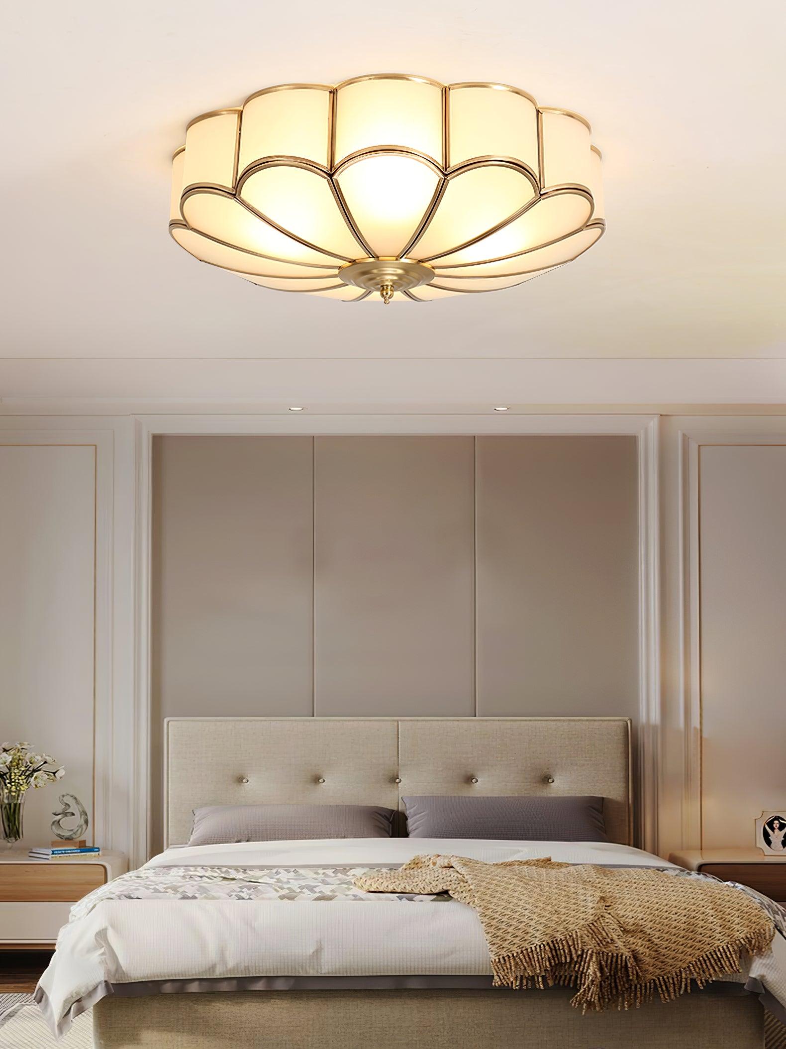 elegant-flower-shape-glass-flush-mount-ceiling-light-brass-floral-lighting-fixture