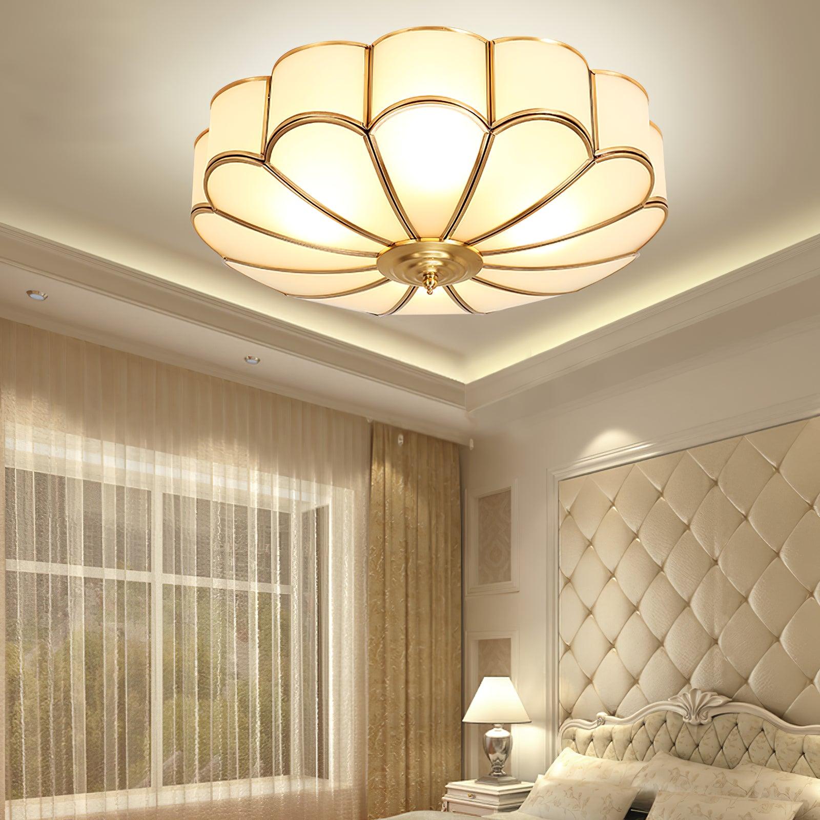 elegant-flower-shape-glass-flush-mount-ceiling-light-brass-floral-lighting-fixture