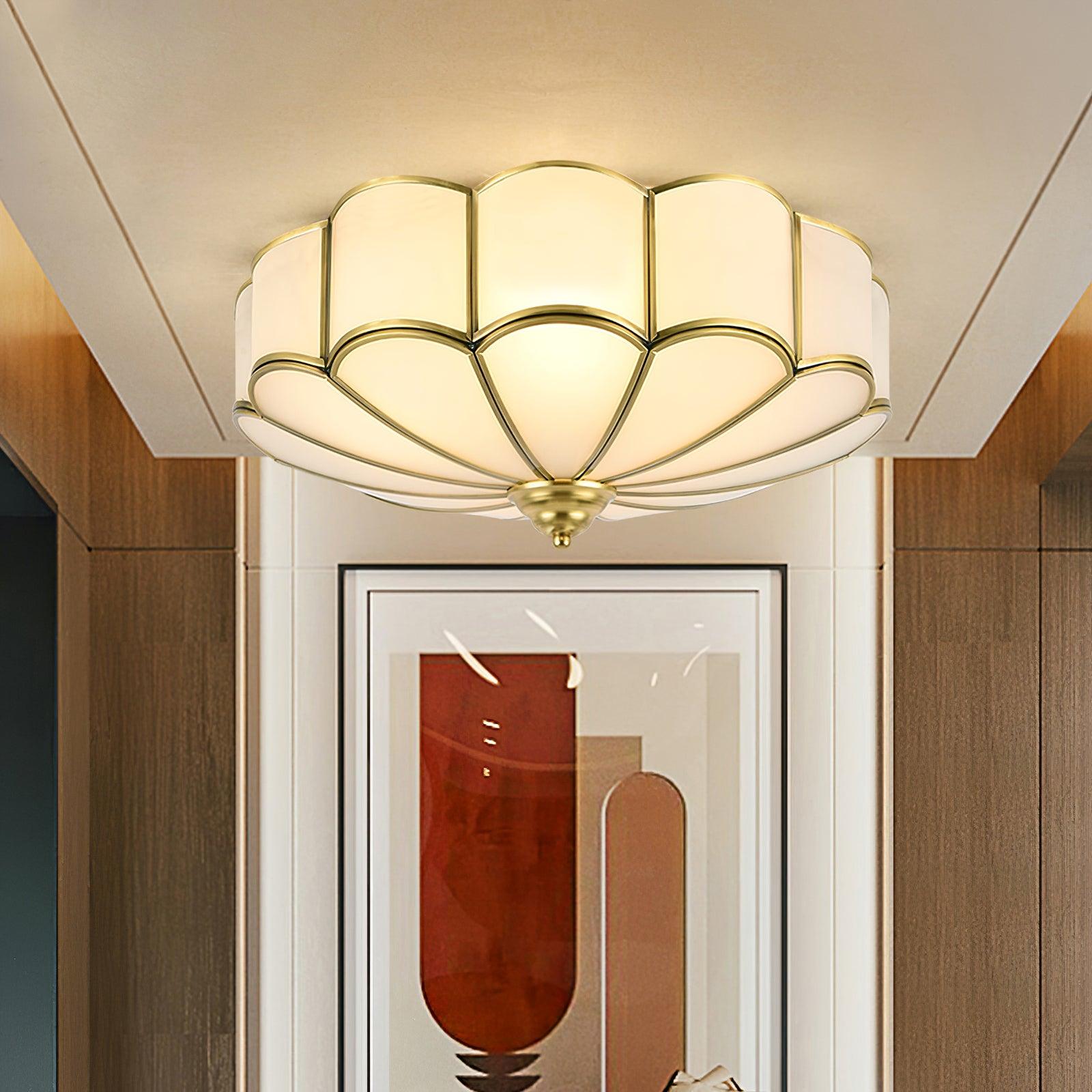 elegant-flower-shape-glass-flush-mount-ceiling-light-brass-floral-lighting-fixture