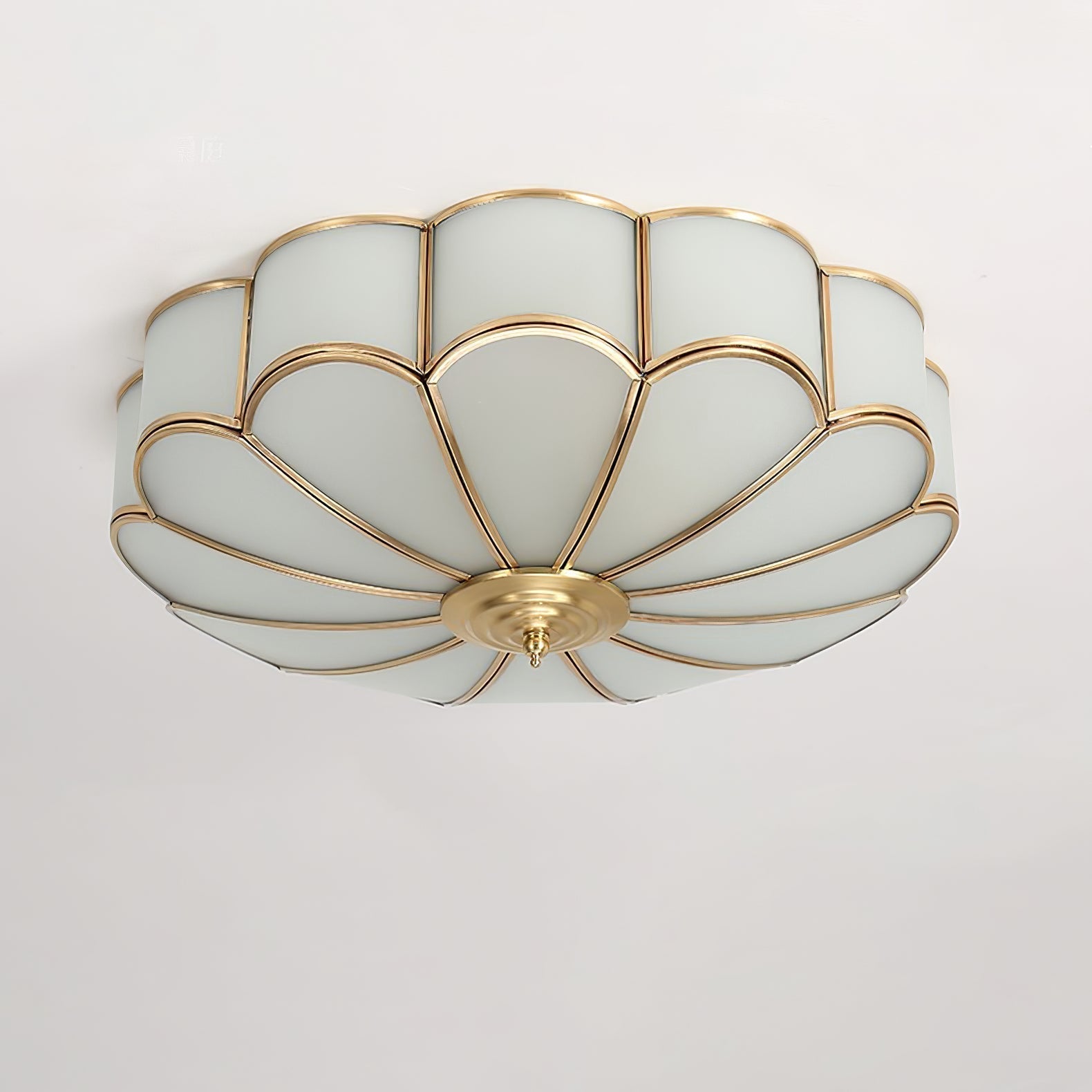 elegant-flower-shape-glass-flush-mount-ceiling-light-brass-floral-lighting-fixture