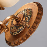 elegant-resin-flower-wall-sconce-lighting-with-vintage-beige-glass-shade