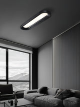 Modern Minimalist Organic Flowing Cloud LED Ceiling Light with Wood Frame and Acrylic Diffuser