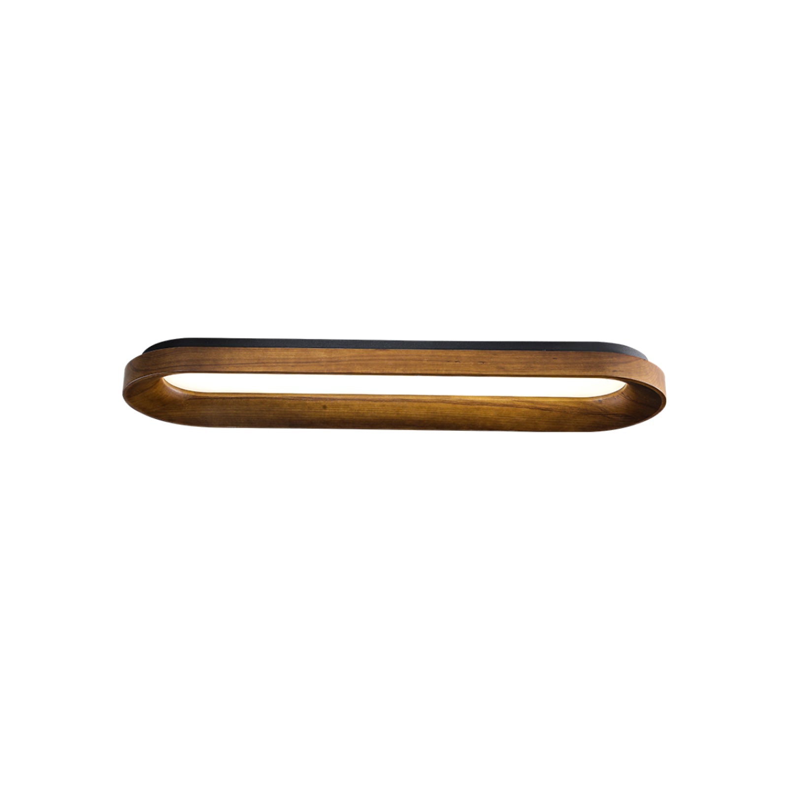 Modern Minimalist Organic Flowing Cloud LED Ceiling Light with Wood Frame and Acrylic Diffuser
