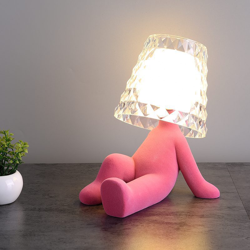 modern-pink-plush-character-table-lamp-unique-animal-resin-led-bedside-light-for-kids-room
