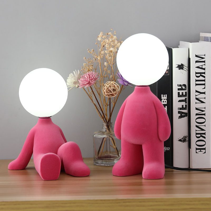 modern-pink-plush-character-table-lamp-unique-animal-resin-led-bedside-light-for-kids-room