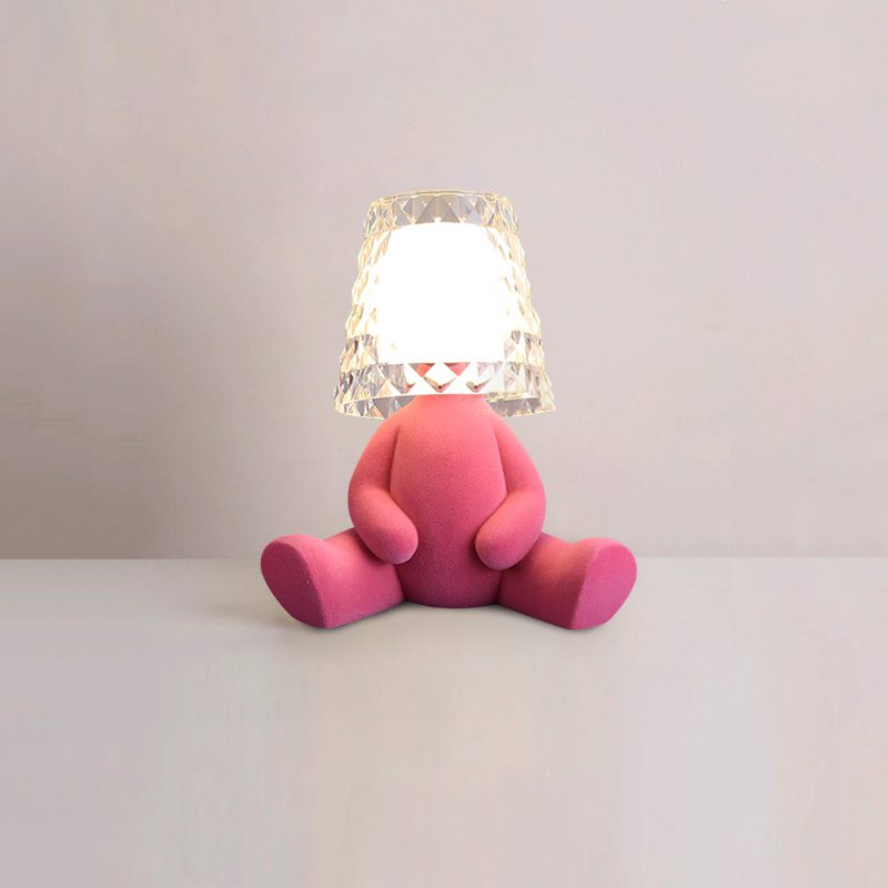 modern-pink-plush-character-table-lamp-unique-animal-resin-led-bedside-light-for-kids-room