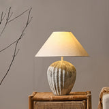 modern-bulbous-ceramic-table-lamp-with-pleated-fluted-texture-and-fabric-shade