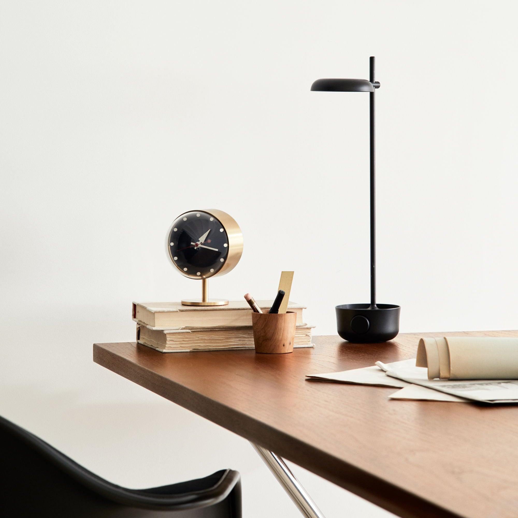 Focal Adjustable LED Desk Lamp with Storage Base and Rotating Head
