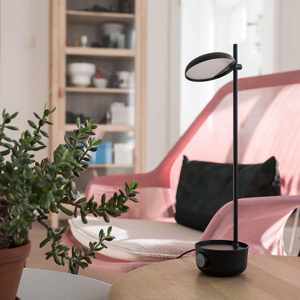 Focal Adjustable LED Desk Lamp with Storage Base and Rotating Head