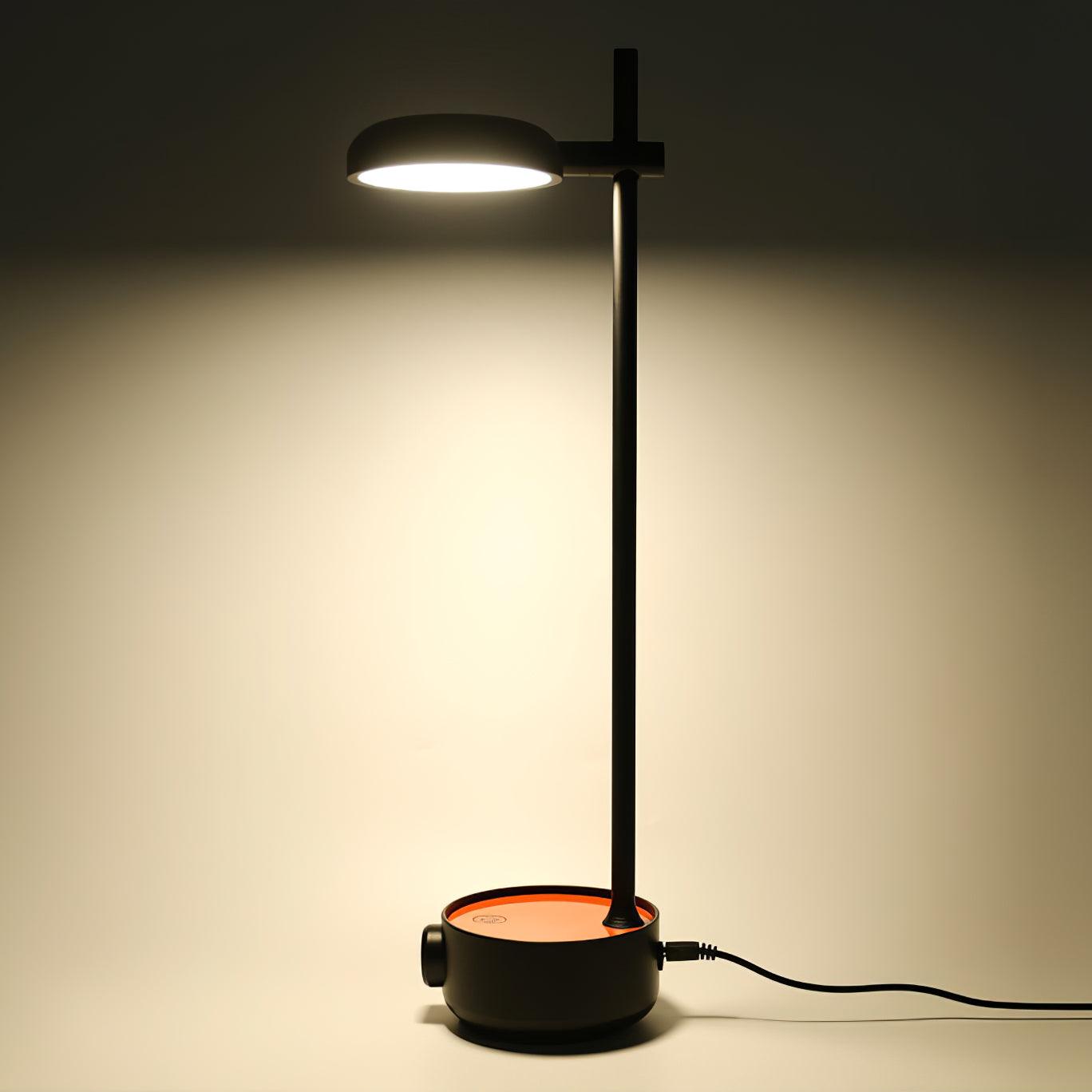 Focal Adjustable LED Desk Lamp with Storage Base and Rotating Head