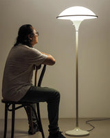 Fontana Modern Standing Lamp with Saucer Shade and Metal Pole for Ambient Lighting