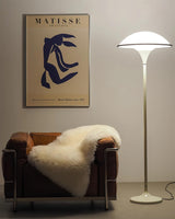 Fontana Modern Standing Lamp with Saucer Shade and Metal Pole for Ambient Lighting