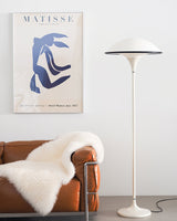 Fontana Modern Standing Lamp with Saucer Shade and Metal Pole for Ambient Lighting