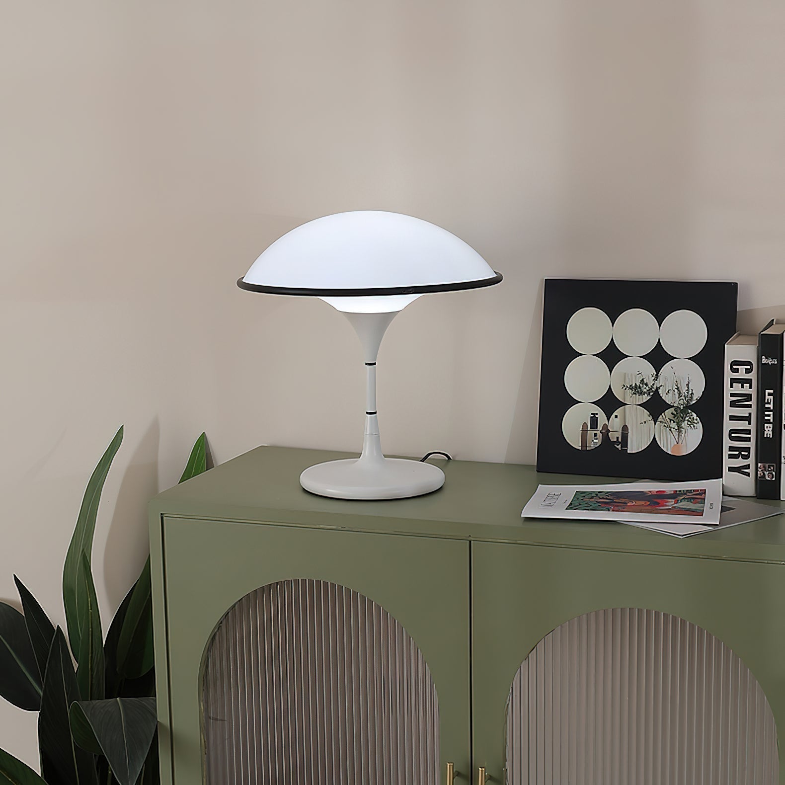 Modern Fontana Dome Table Lamp Retro Minimalist Metal Desk Light for Bedroom Office Living Room