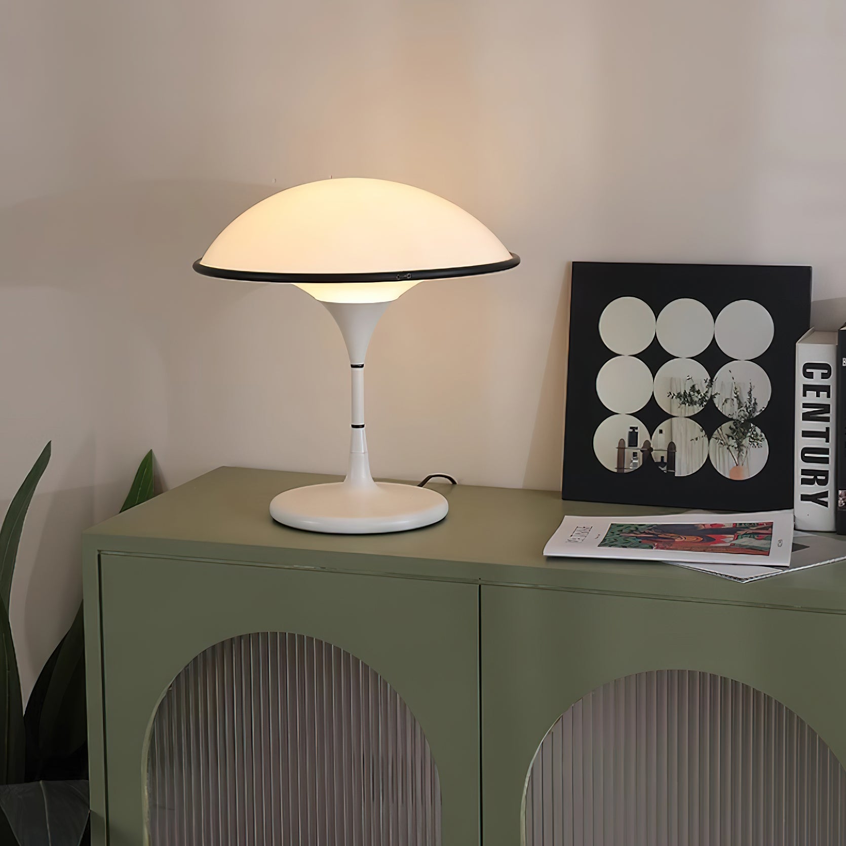 Modern Fontana Dome Table Lamp Retro Minimalist Metal Desk Light for Bedroom Office Living Room