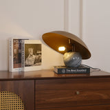 Formosa Modern Marble Sphere Table Lamp with Bronze Metal Tilt Shade for Bedroom and Living Room