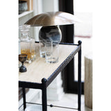 Formosa Modern Marble Sphere Table Lamp with Bronze Metal Tilt Shade for Bedroom and Living Room