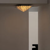 Fragment Textured Glass Ceiling Light Chrome Modern Gothic Architectural LED Lamp