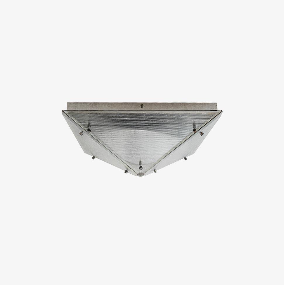 Fragment Textured Glass Ceiling Light Chrome Modern Gothic Architectural LED Lamp