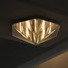 Fragment Textured Glass Ceiling Light Chrome Modern Gothic Architectural LED Lamp