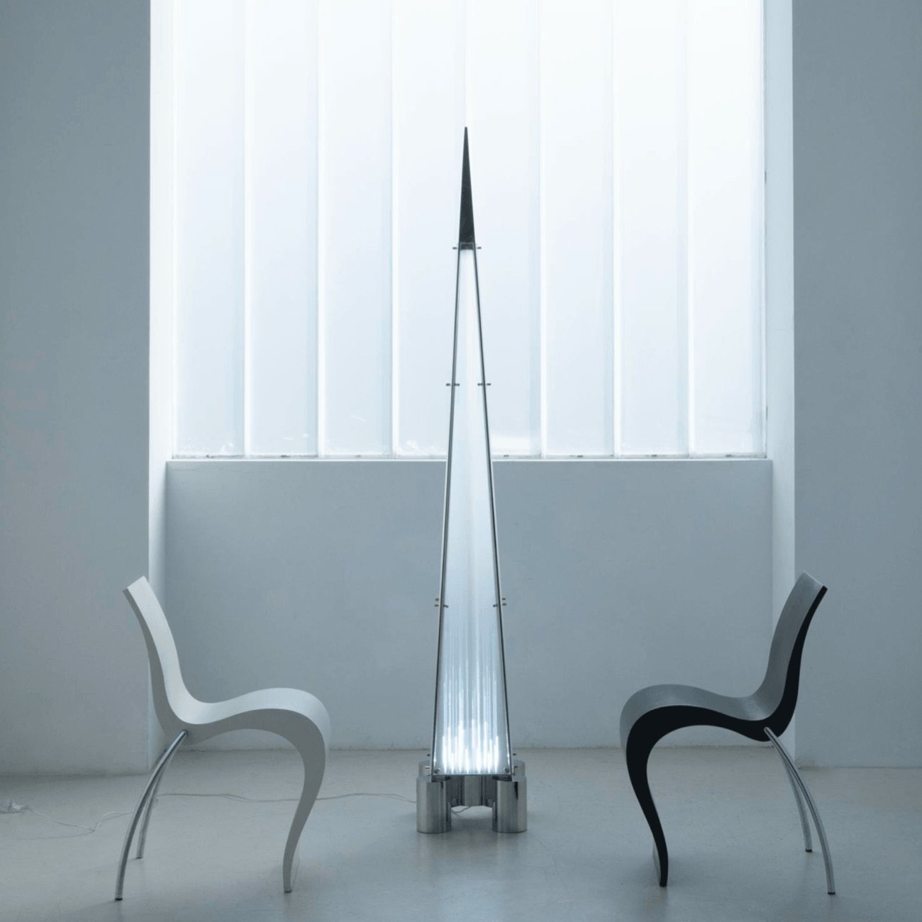 Modern Patterned Glass LED Torchiere Floor Lamp Elegant Gothic Style Standing Light