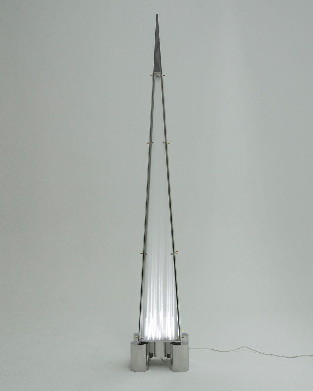 Modern Patterned Glass LED Torchiere Floor Lamp Elegant Gothic Style Standing Light